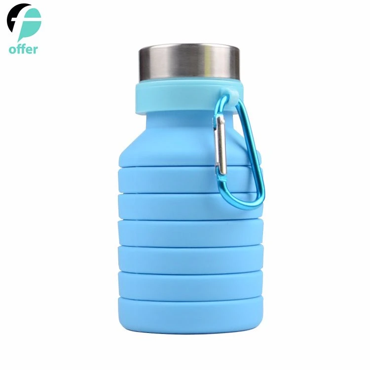 Collapsible Coffee Cup Silicone Folding Cup/Mug Sport Bottle with Lids - Foldable & Portable & Lightweight Travel Cup for Outdoor Camping Hiking