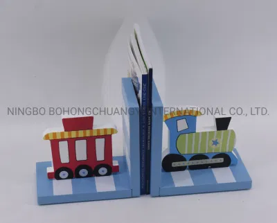 Рекламный подарок для мальчиков, книжная подставка в форме поезда/автомобиля, деревянные подставки для книг для студентов