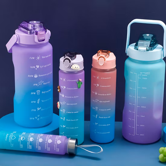 3 шт., уличный портативный пластиковый стаканчик, чайник большой емкости, 1200 мл, спортивная бутылка для воды